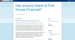 Desktop Screenshot of firsthousefinancial.blogspot.com
