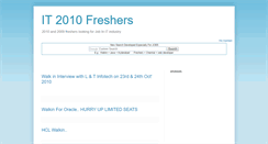 Desktop Screenshot of it2010freshers.blogspot.com