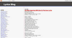 Desktop Screenshot of newest-lyrics.blogspot.com