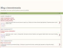 Tablet Screenshot of blog-o-inwestowaniu.blogspot.com
