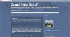 Desktop Screenshot of grandforksbahais.blogspot.com