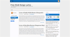 Desktop Screenshot of indian-songs-lyrics.blogspot.com