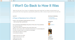 Desktop Screenshot of iwontgoback.blogspot.com