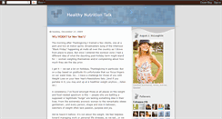 Desktop Screenshot of healthynutritiontalk.blogspot.com