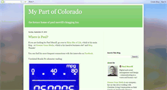 Desktop Screenshot of mypartofcolorado.blogspot.com