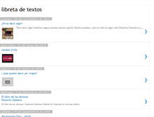 Tablet Screenshot of libretadetextos.blogspot.com