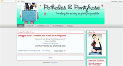 Desktop Screenshot of potholesandpantyhose.blogspot.com