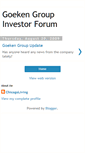 Mobile Screenshot of goekengroupinvestorforum.blogspot.com