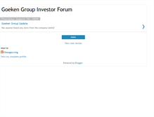 Tablet Screenshot of goekengroupinvestorforum.blogspot.com