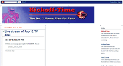 Desktop Screenshot of kickoff-time.blogspot.com