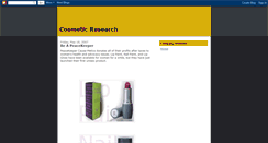 Desktop Screenshot of cosmeticresearch.blogspot.com