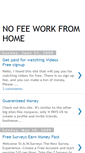 Mobile Screenshot of nofeeworkathome.blogspot.com