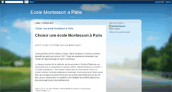 Desktop Screenshot of ecolemontessoriparis.blogspot.com