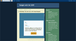 Desktop Screenshot of budgetwishlist2009.blogspot.com