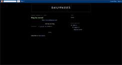 Desktop Screenshot of dailypasses.blogspot.com