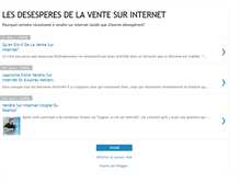 Tablet Screenshot of info-vendre-sur-internet.blogspot.com