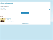 Tablet Screenshot of aleeyaalyssa93.blogspot.com