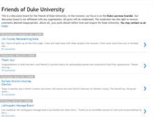 Tablet Screenshot of friendsofdukeuniversity.blogspot.com