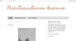 Desktop Screenshot of mientraslennonduerme.blogspot.com