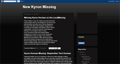 Desktop Screenshot of kyron-missing.blogspot.com