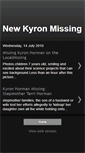 Mobile Screenshot of kyron-missing.blogspot.com