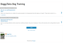 Tablet Screenshot of doggytalesdogtraining.blogspot.com