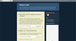 Desktop Screenshot of natureslead.blogspot.com
