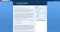 Desktop Screenshot of flyingturtleknitting.blogspot.com