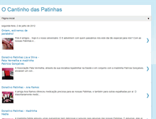 Tablet Screenshot of ocantinhodaspatinhas.blogspot.com