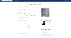 Desktop Screenshot of andrewsfragments.blogspot.com