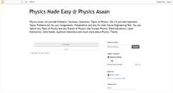 Desktop Screenshot of physicsasaan.blogspot.com