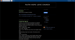 Desktop Screenshot of faithhopelovechurch.blogspot.com