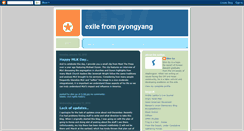 Desktop Screenshot of exilefrompyongyang.blogspot.com