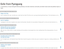 Tablet Screenshot of exilefrompyongyang.blogspot.com