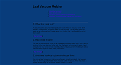 Desktop Screenshot of leaf-vacuum-mulcher.blogspot.com