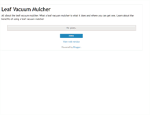 Tablet Screenshot of leaf-vacuum-mulcher.blogspot.com