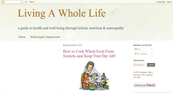 Desktop Screenshot of livingawholelife.blogspot.com