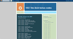 Desktop Screenshot of 1041thedockbonuscodes.blogspot.com