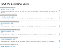 Tablet Screenshot of 1041thedockbonuscodes.blogspot.com