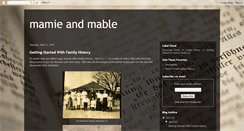 Desktop Screenshot of mamieandmable.blogspot.com