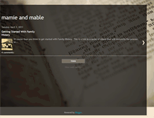 Tablet Screenshot of mamieandmable.blogspot.com