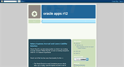 Desktop Screenshot of oracleapplicationsr12.blogspot.com