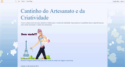 Desktop Screenshot of cantinhodoartesanatoedacriatividade.blogspot.com