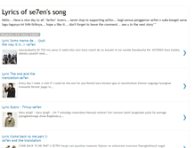 Tablet Screenshot of lirik2lagu-se7en.blogspot.com