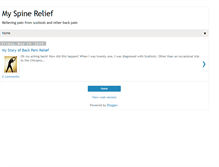 Tablet Screenshot of myspinerelief.blogspot.com