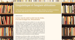 Desktop Screenshot of linguistiqueetlanguesafricaines.blogspot.com