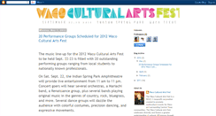 Desktop Screenshot of culturalartswaco.blogspot.com