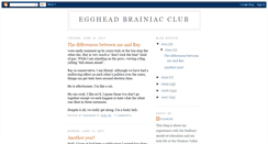 Desktop Screenshot of eggheadbrainiacclub.blogspot.com