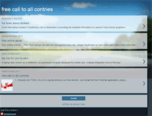 Tablet Screenshot of freecalltoallcontries.blogspot.com