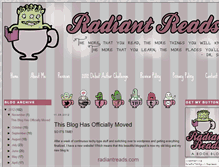 Tablet Screenshot of harmonyradiantreads.blogspot.com